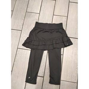 Skirt Sports Black Skapri Ruffle Skirted Capri Leggings Activewear Womens Medium